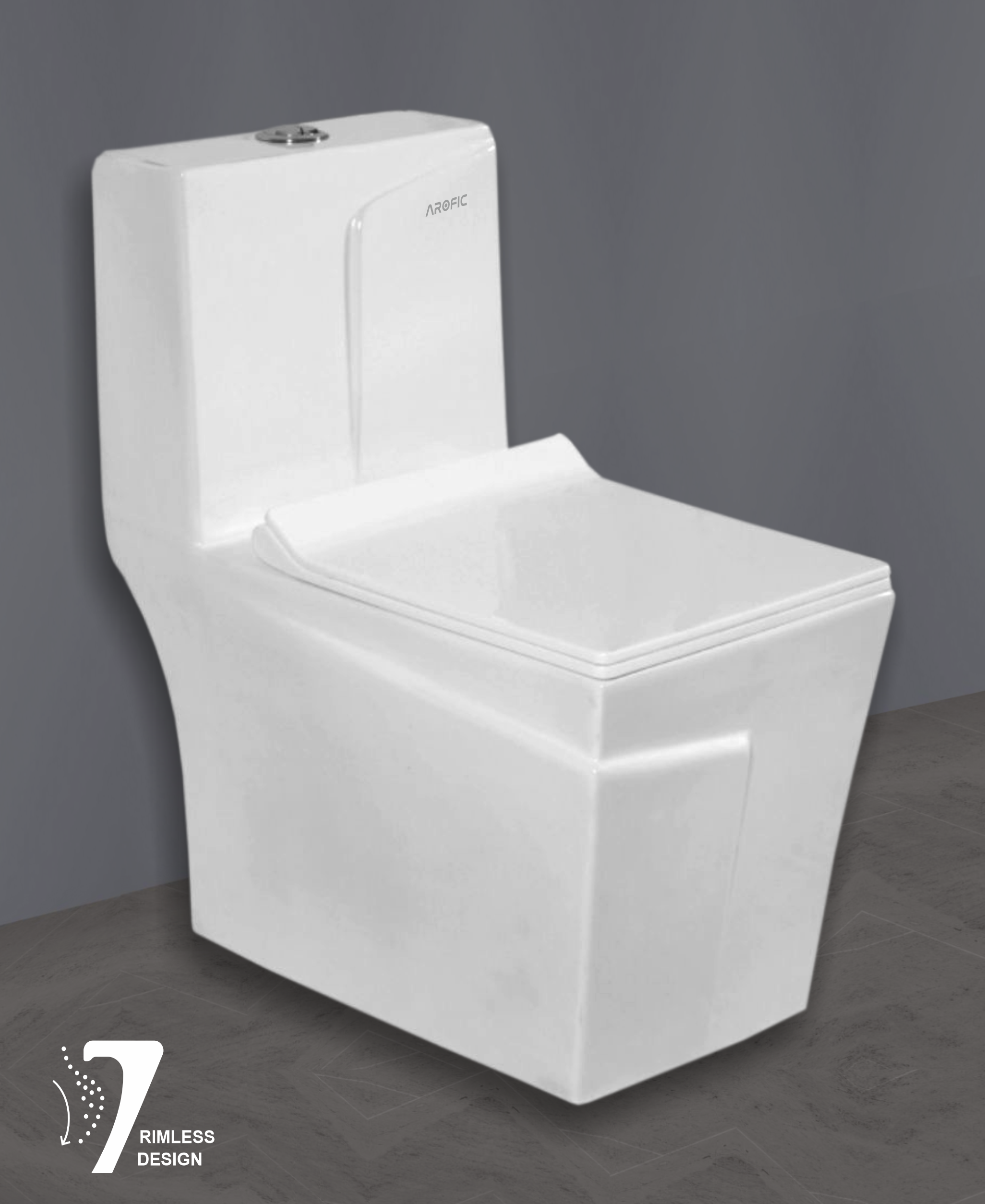 Arofic Italia One Piece Closet with UF Soft Close Seat Cover