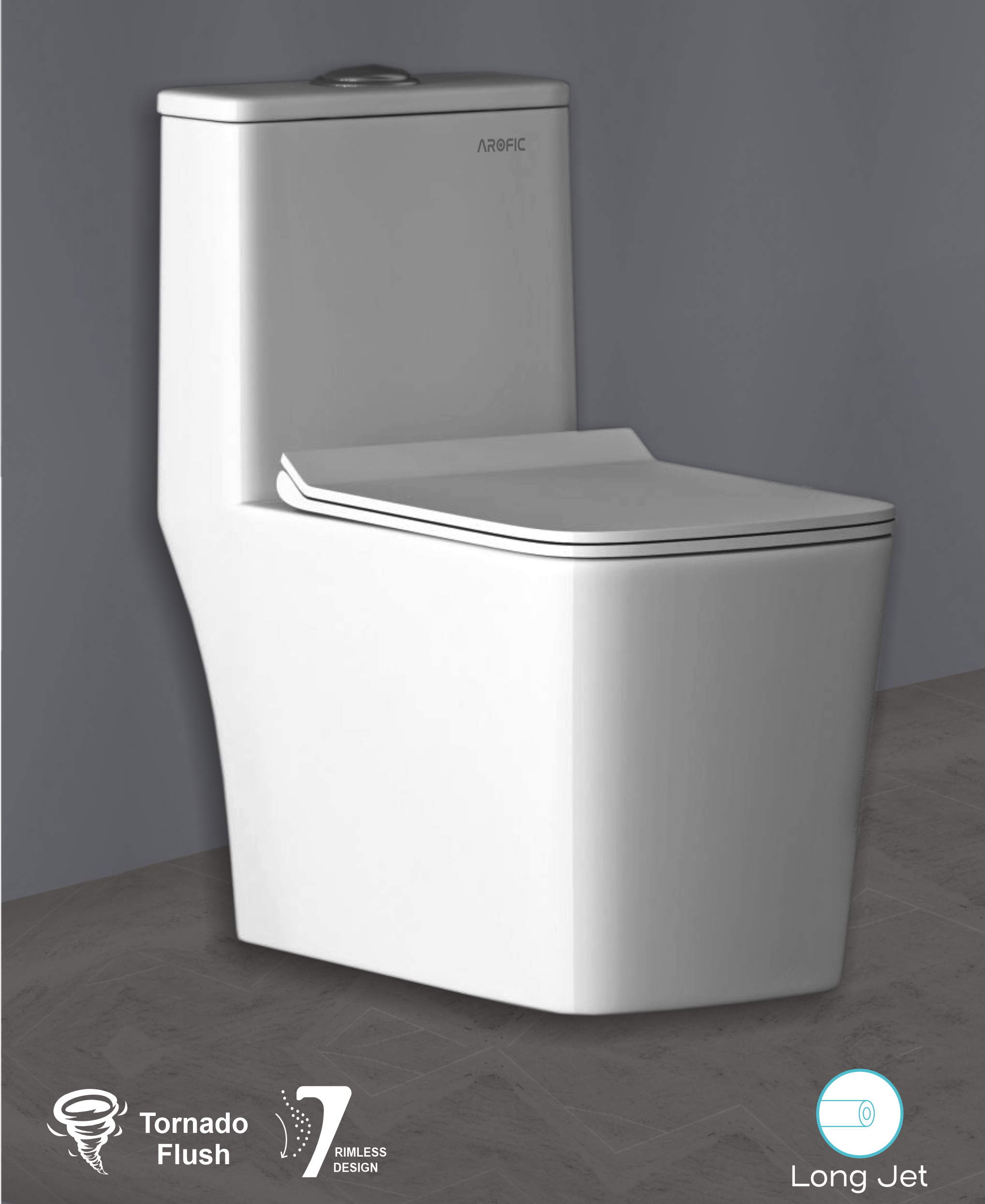 ALASKA One Piece Closet – Long Jet Flush