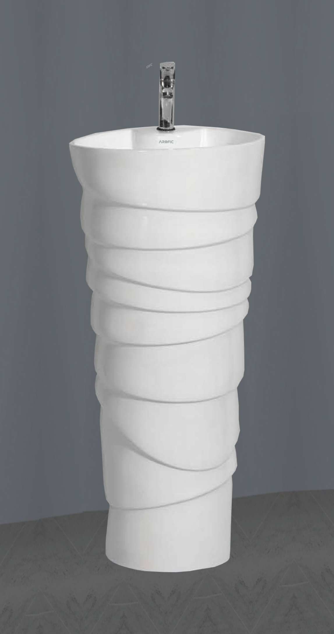 ANTIQUE Pedestal Wash Basin – Sculpted Design