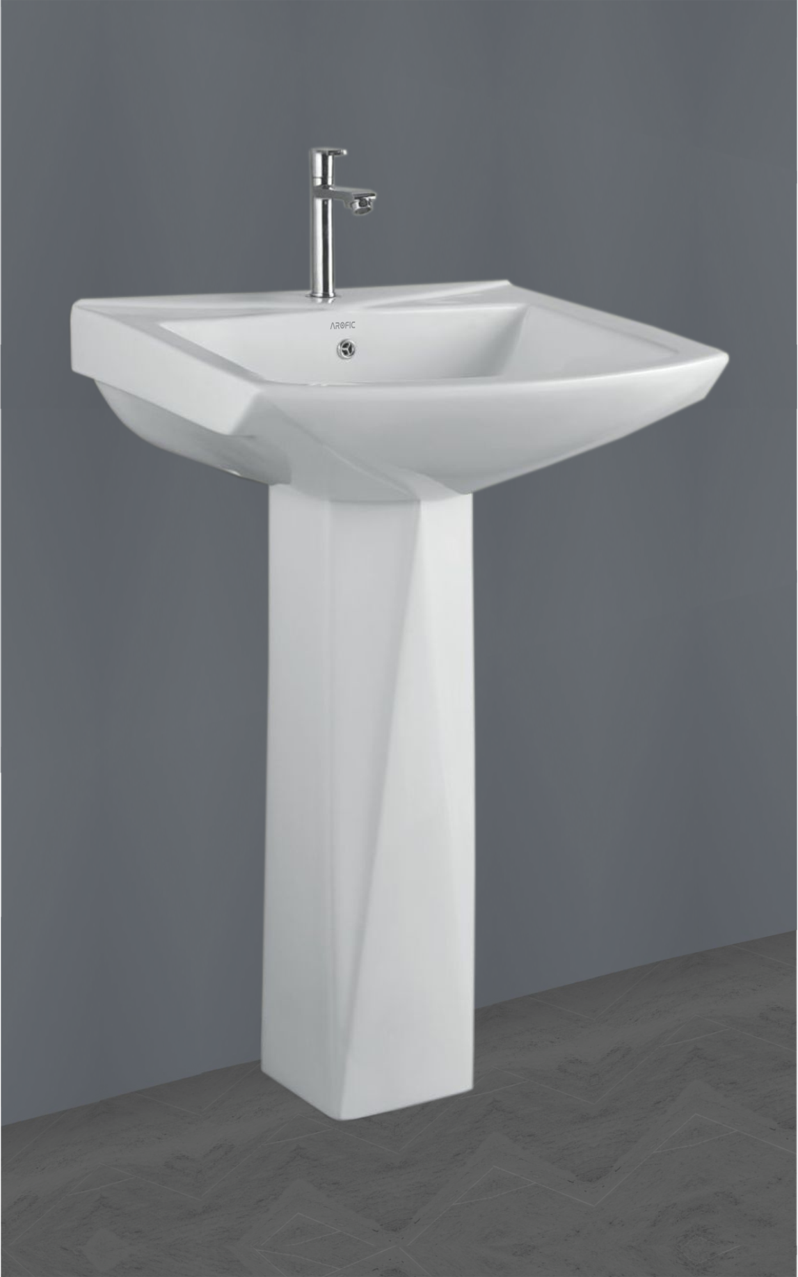 DIAMOND Pedestal Wash Basin – Modern Design