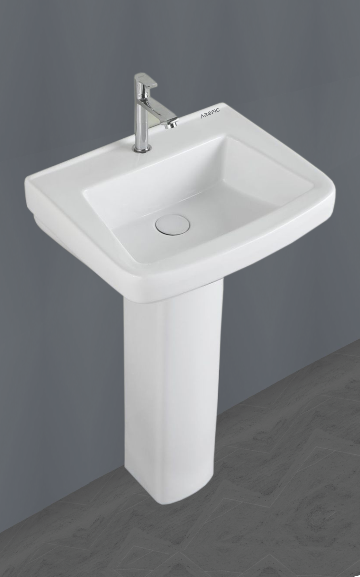 EVA Pedestal Wash Basin – Compact Modern