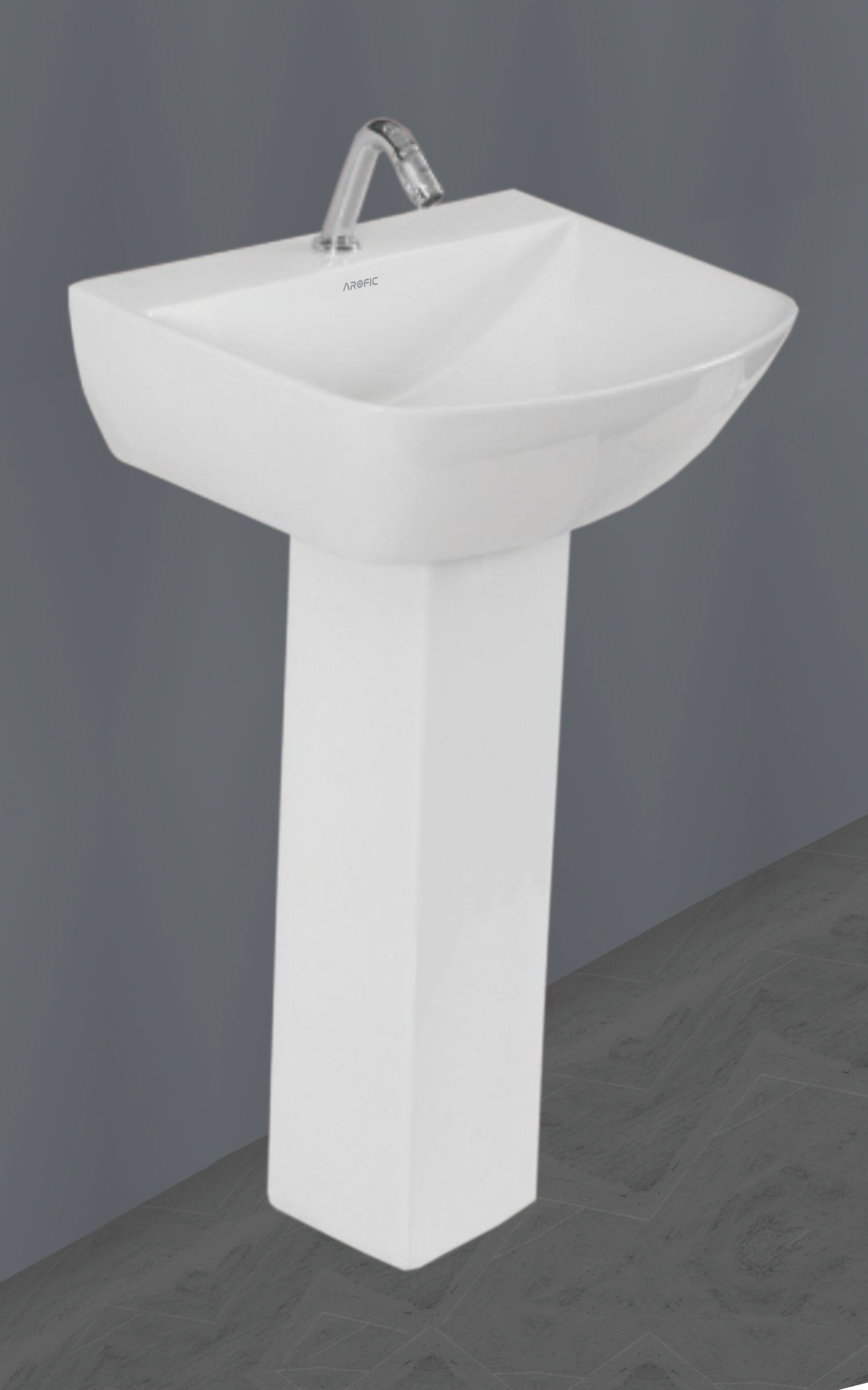 GRAFITI Pedestal Wash Basin – Modern Square